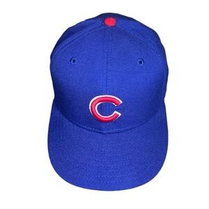 Chicago Cubs New Era wool hat/cap 59fifty embroidered emblem SZ 71/2